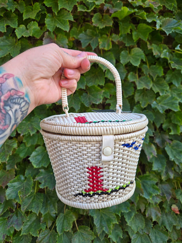 Vintage Telephone cord basket purse