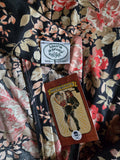 Vintage 80s Laura Ashley pink and black floral dress
