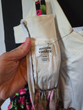 Gently Used Unique Vintage black and pink rose dress