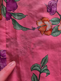 Vintage 80s Pink and Purple Lily & Hibiscus Shirt
