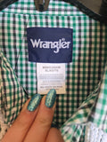 Unforgiven Upcycled Cactus Green Plaid Western