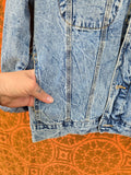Unforgiven Upcycled Jaguar and Fringe Denim Jacket