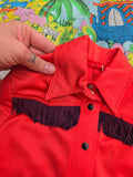 Vintage Kids Red Fringe Western Top