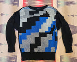 Vintage 80s Metallic Blue Sweater