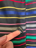 Vintage 50s Reversible Rainbow Striped Over Coat