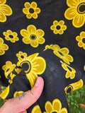 Vintage 60s black and yellow daisy dress