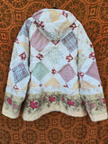 Unforgiven Upcycle Tan and Red Quilt Hoodie
