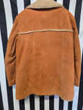 Vintage 70s JCPenney Orange Leather Coat