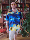 Vintage 60s Blue Helena's Hawaiian Shirt
