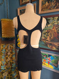 Vintage 20s Indera Figurfit Black Wool Swimsuit