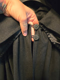 Vintage Handmade Black Cape with Hood