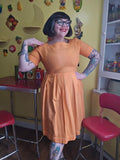 Vintage 60s Orange Wool Dress