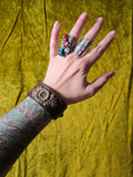 Unforgiven Upcycled Keyhole Leather Belt Cuff