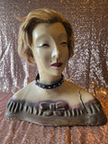 Raised by Movies Tank Girl Blue Stone leather choker