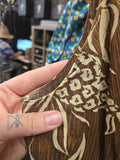 Vintage 1950s Brown Hawaiian Dress with Pineapples