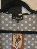 Gently Used Sourpuss Va Va Voom Black polka dot top