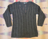 Vintage 80's Black V-Neck Sweater