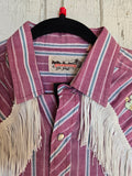Unforgiven Upcycled Cactus Red Western with Fringe