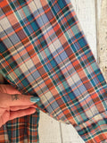 Unforgiven Upcycled Rose Orange Green Plaid Western