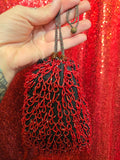 Vintage 20's Red Hand-Beaded Bag