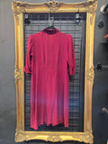 XL Vintage 40s Burgundy Crepe Dress