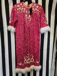 Vintage Gene Shelly Inspired Pink Sequin Dress