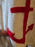 Handmade 40s inspired chenille swim cape