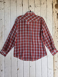 Unforgiven Red Plaid Rose Western with White Fringe