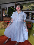 Vintage Volup Pastel Blue Shirt Dress