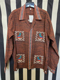Vintage 60s Guatemalan Embroidered Shirt with Birds