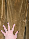 Vintage Green Velvet with Gold fringe Curtain