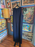 Vintage 70s Black formal dress with Rhinestones