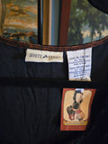 Vintage 90s Black Velvet Embroidered Maxi Dress