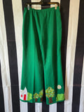 Odd Betties Vintage 70s Green pants with applique