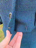 Vintage 60s AS IS Blue Jacket Skirt Suit Set