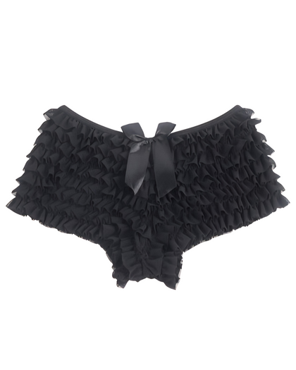 Daisy Corset Black Mesh Ruffle Panty