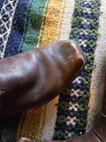 Vintage 70s Brown Leather Biker Boots Men's 11