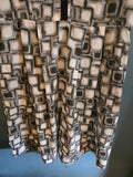 Vintage White and Black Square Print Dress