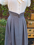Vintage 80s does 40s Gray Harringbone jacket skirt set