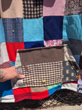 Unforgiven Upcycle 70's Polyester Scrap Quilt Hoodie