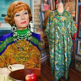 Odd Betties 70s Green and Yellow Paisley Kaftan