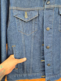 Abernathy's Skull and Scissors Dark Wash Denim Jacket