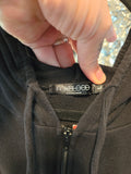 Gently Used Foxblood Black Hooded Jumpsuit