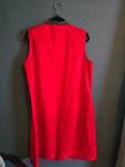 Vintage Volup Red house dress with Tulip