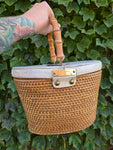 Vintage Wicker Bucket Bag
