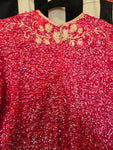 Vintage Gene Shelly Inspired Pink Sequin Dress