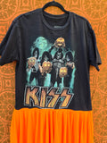 Unforgiven Upcycled Kiss Halloween Tshirt Dress