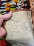 Vintage Leather and Canvas Luggage and Fishing Bag