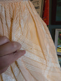 Vintage 50s Peach with White Lace Plaid Dress