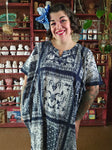 Vintage Blue and White Indian Kaftan